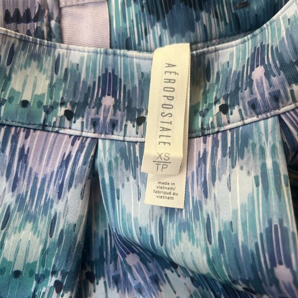 Aeropostale Blue Patterned Mini Skirt | Size XS - Picture 6 of 9